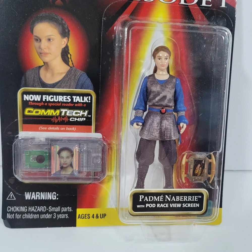 Star Wars Episode I Padme Naberrie Action Figure CommTech Chip Hasbro 1998 NEW